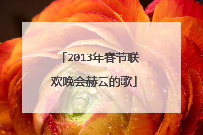 2013年春节联欢晚会赫云的歌