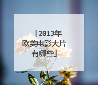 2013年欧美电影大片有哪些