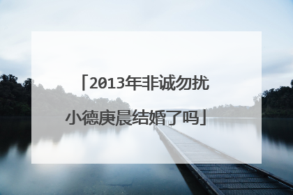 2013年非诚勿扰小德庚晨结婚了吗