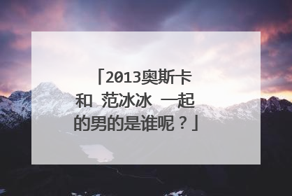 2013奥斯卡和 范冰冰 一起的男的是谁呢？