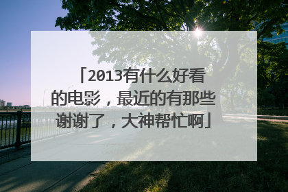 2013有什么好看的电影，最近的有那些谢谢了，大神帮忙啊