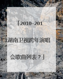 2010-2011湖南卫视跨年演唱会歌曲列表？