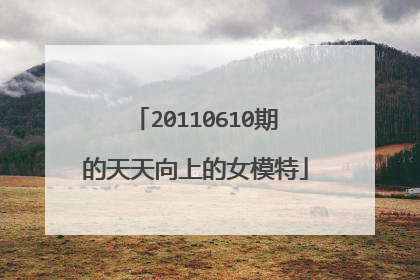 20110610期的天天向上的女模特