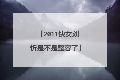 2011快女刘忻是不是整容了