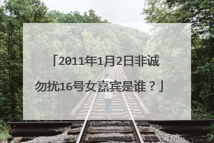 2011年1月2日非诚勿扰16号女嘉宾是谁？