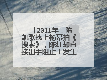 2011年，陈凯歌找上杨幂拍《搜索》，陈红却直接出手阻止！发生了什么？