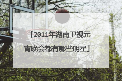 2011年湖南卫视元宵晚会都有哪些明星