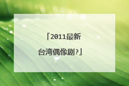 2011最新台湾偶像剧?