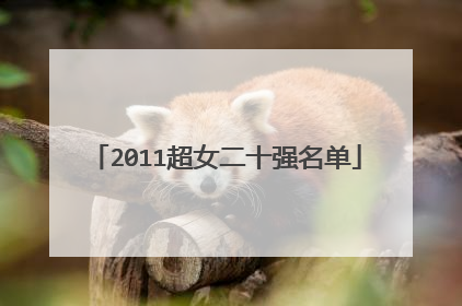 2011超女二十强名单
