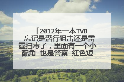 2012年一本TVB 忘记是潜行狙击还是雷霆扫毒了，里面有一个小配角 也是警察 红色短头发的 混血