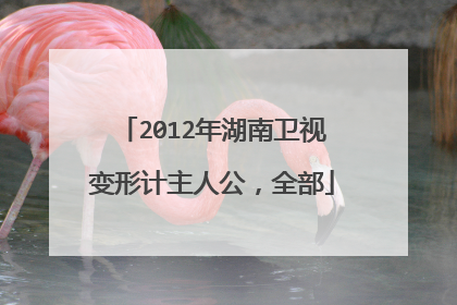 2012年湖南卫视变形计主人公,全部