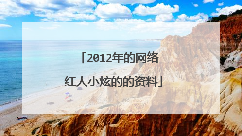 2012年的网络红人小炫的的资料