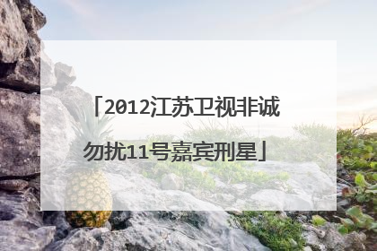 2012江苏卫视非诚勿扰11号嘉宾刑星