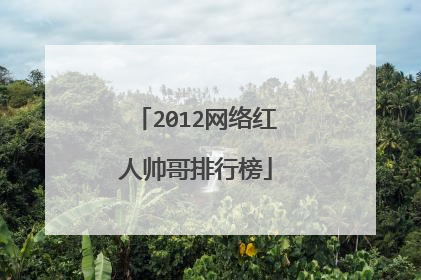 2012网络红人帅哥排行榜