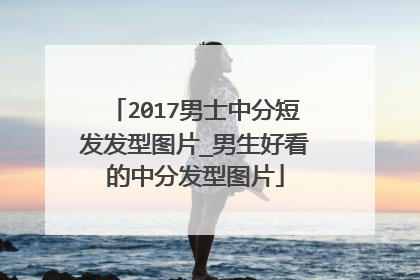 2017男士中分短发发型图片_男生好看的中分发型图片