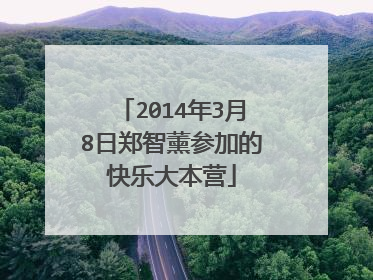 2014年3月8日郑智薰参加的快乐大本营