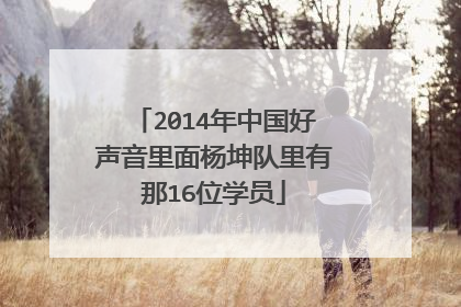 2014年中国好声音里面杨坤队里有那16位学员