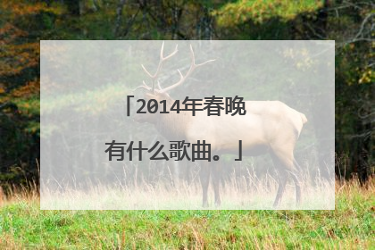 2014年春晚有什么歌曲。