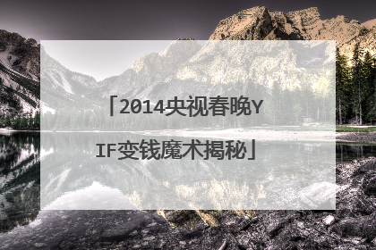 2014央视春晚YIF变钱魔术揭秘