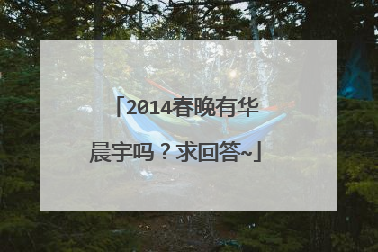 2014春晚有华晨宇吗？求回答~