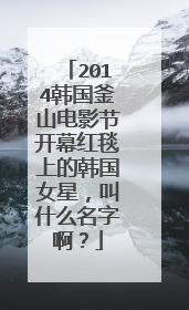 2014韩国釜山电影节开幕红毯上的韩国女星,叫什么名字啊?
