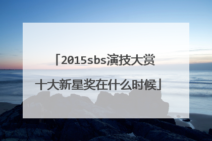 2015sbs演技大赏十大新星奖在什么时候