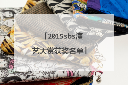 2015sbs演艺大赏获奖名单