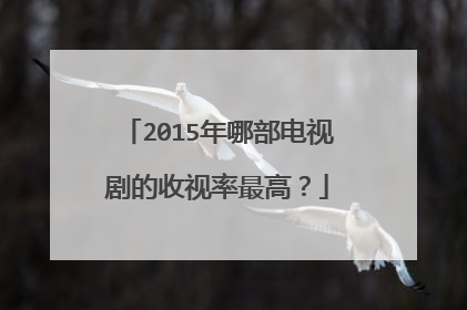 2015年哪部电视剧的收视率最高？