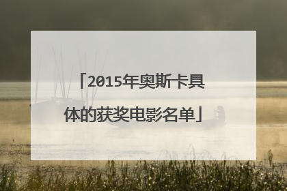 2015年奥斯卡具体的获奖电影名单