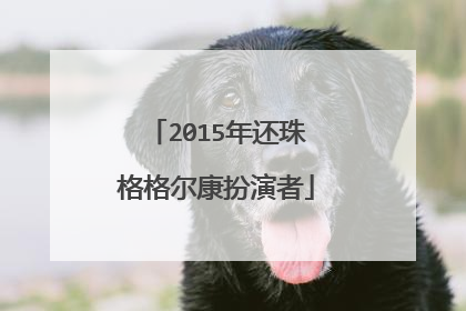 2015年还珠格格尔康扮演者