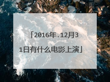 2016年.12月31日有什么电影上演