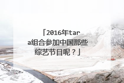 2016年tara组合参加中国那些综艺节目呢？
