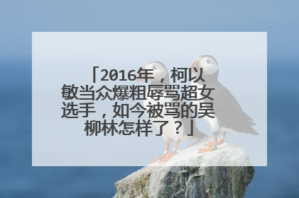2016年，柯以敏当众爆粗辱骂超女选手，如今被骂的吴柳林怎样了？