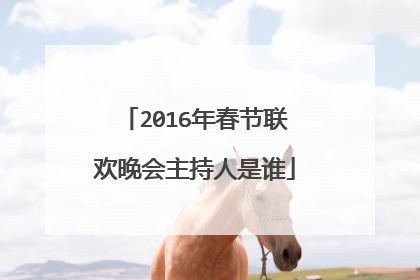 2016年春节联欢晚会主持人是谁