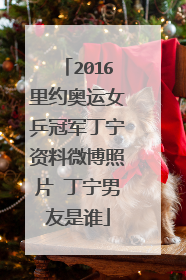 2016里约奥运女乒冠军丁宁资料微博照片 丁宁男友是谁