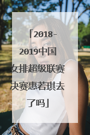 2018-2019中国女排超级联赛决赛惠若琪去了吗
