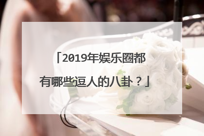 2019年娱乐圈都有哪些逗人的八卦?
