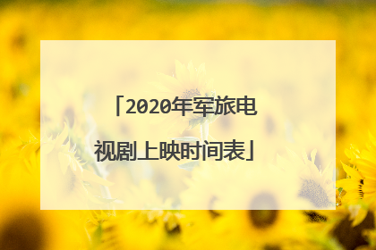 2020年军旅电视剧上映时间表