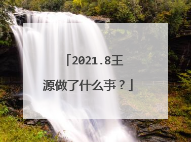 2021.8王源做了什么事?