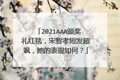 2021AAA颁奖礼红毯，宋智孝短发超飒，她的表现如何？