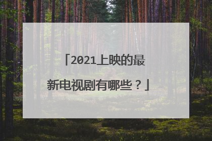 2021上映的最新电视剧有哪些？