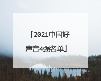 2021中国好声音4强名单