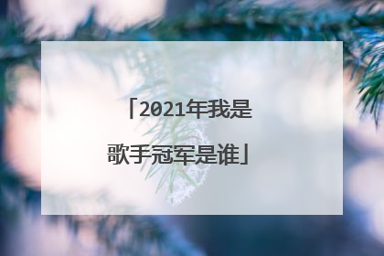 2021年我是歌手冠军是谁