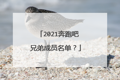 2021奔跑吧兄弟成员名单?