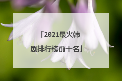 2021最火韩剧排行榜前十名