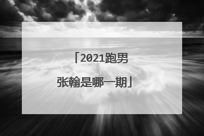 2021跑男张翰是哪一期
