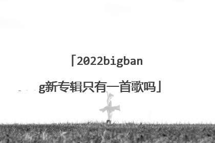 2022bigbang新专辑只有一首歌吗