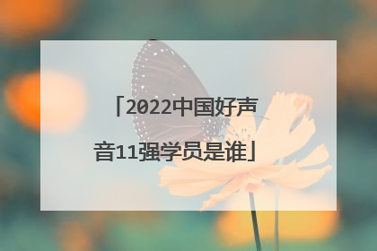 2022中国好声音11强学员是谁
