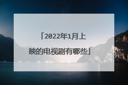 2022年1月上映的电视剧有哪些