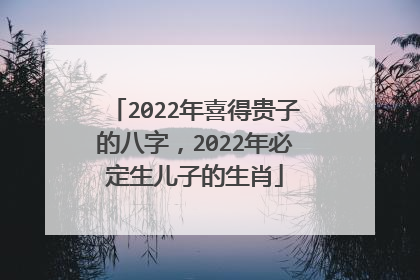 2022年喜得贵子的八字，2022年必定生儿子的生肖